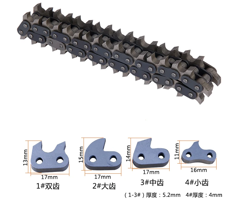 Cutter Saw Chain For Pneumatic Waste Stripper Carton Paper Stripping Machine Small Double Middle Big Tooth 17 Row 5Line 2Line