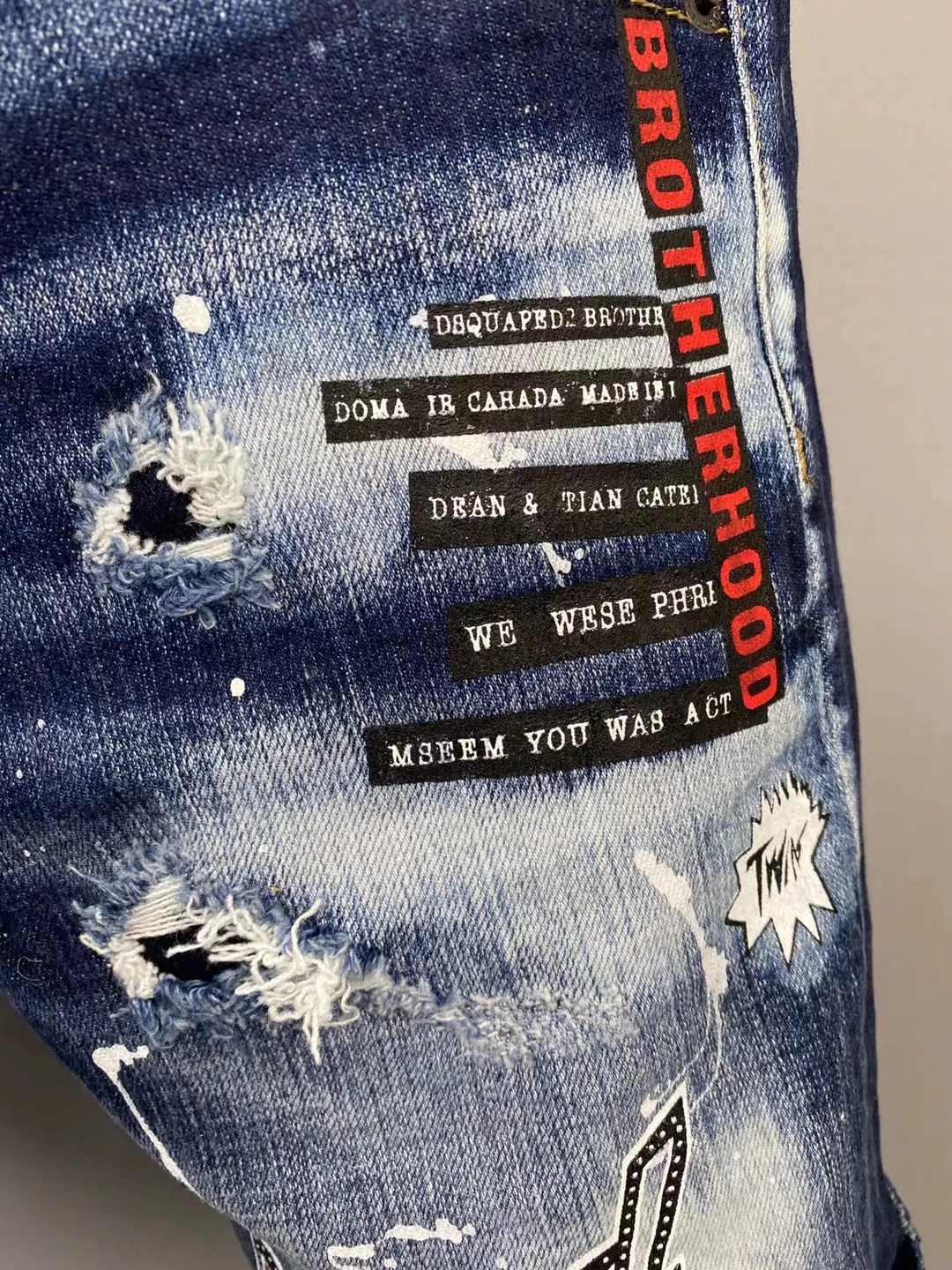 Шорты dsquared2 мужские рваные брендовая одежда бермуды летние дышащие джинсовые