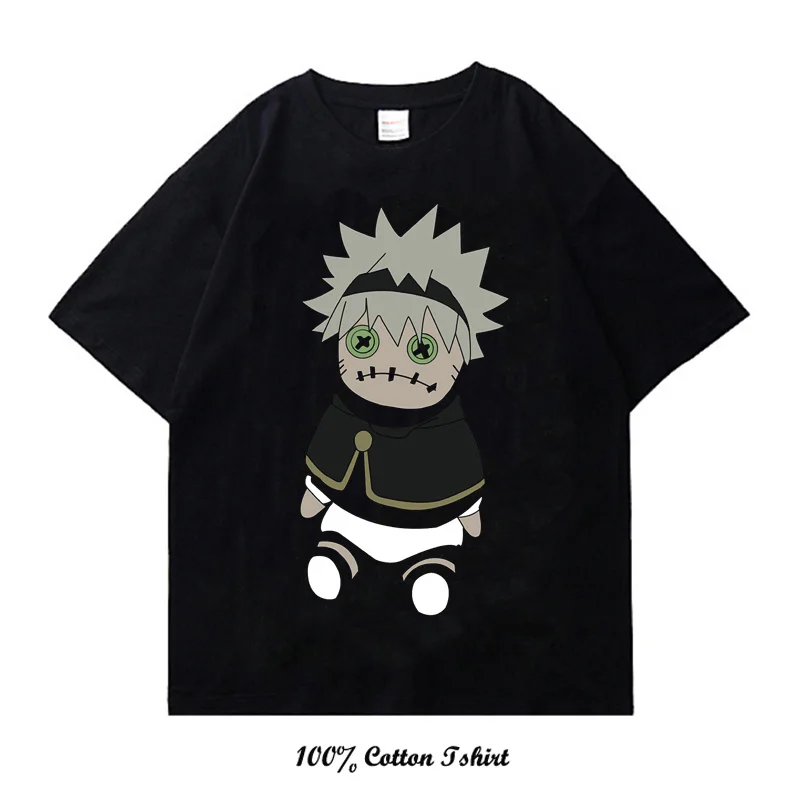 Harajuku Black Clover Hip Hop Streetwear Japanese Anime Graphic T Shirt Harajuku Cotton Casual Tshirt Men Summer Short Sleeve