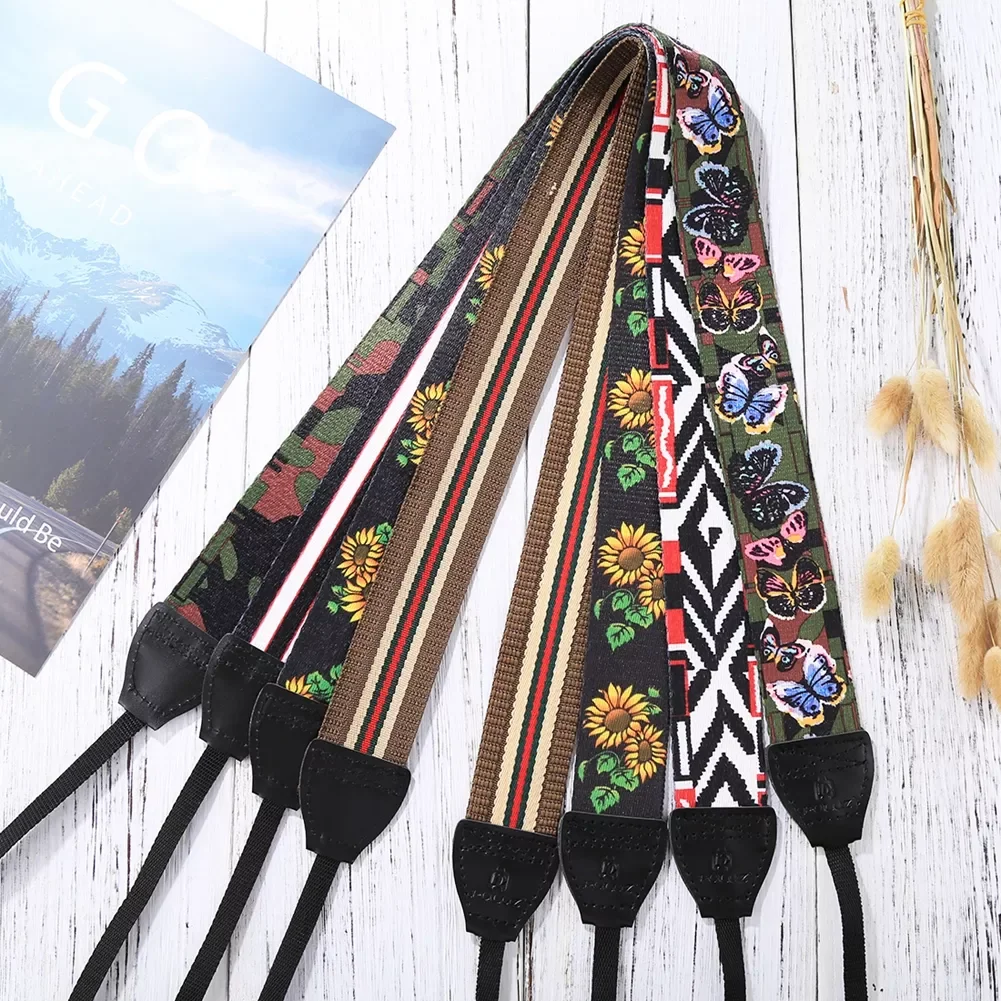 

Retro Ethnic Style Camera Shoulder Neck Strap Multi-color Series PU Leather Vintage Adjustable Belt For Nikon Sony DSL/DSLR