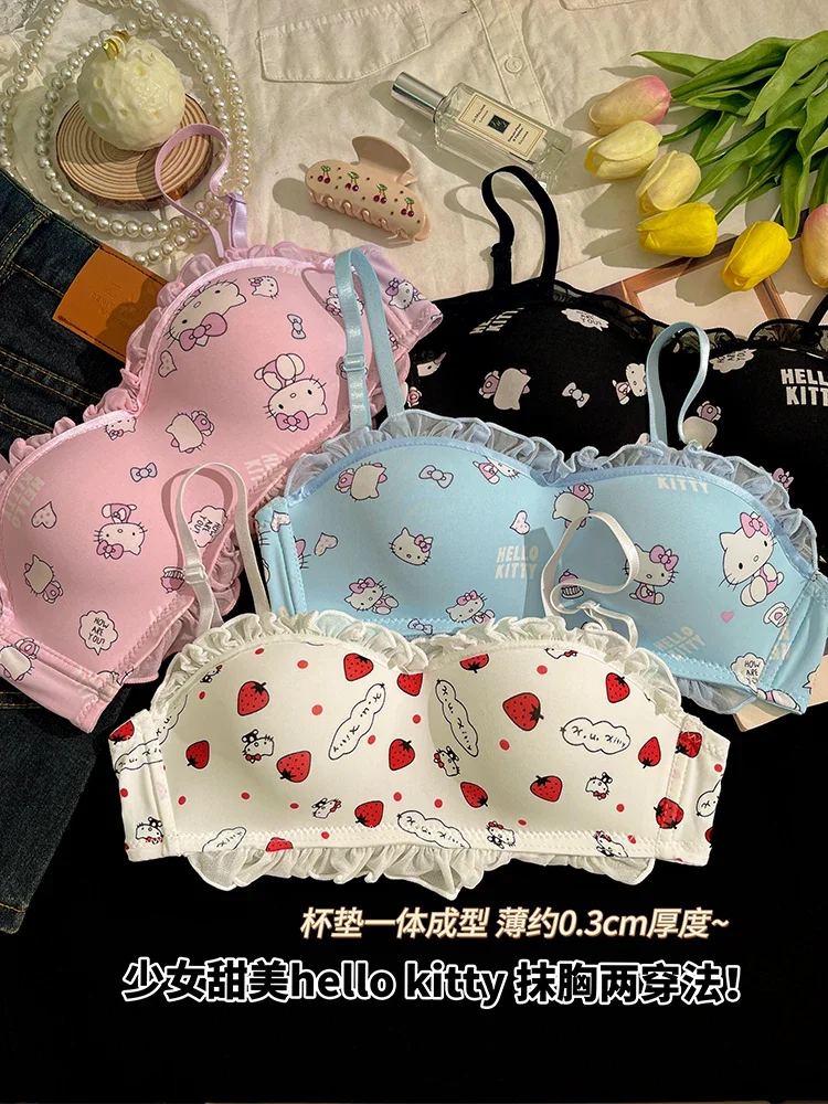 Sanrios Hellokittys подростковое аниме кавайное милое нижнее белье для женщин маленькая