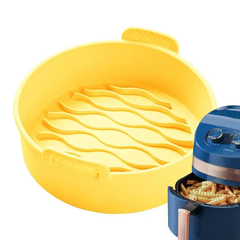 

Air Fryer Silicone Pot Lightweight Silicone Air Fryer Pot Round Easy To Clean Safe Baking & Pastry Tools Air Fryer Silicone