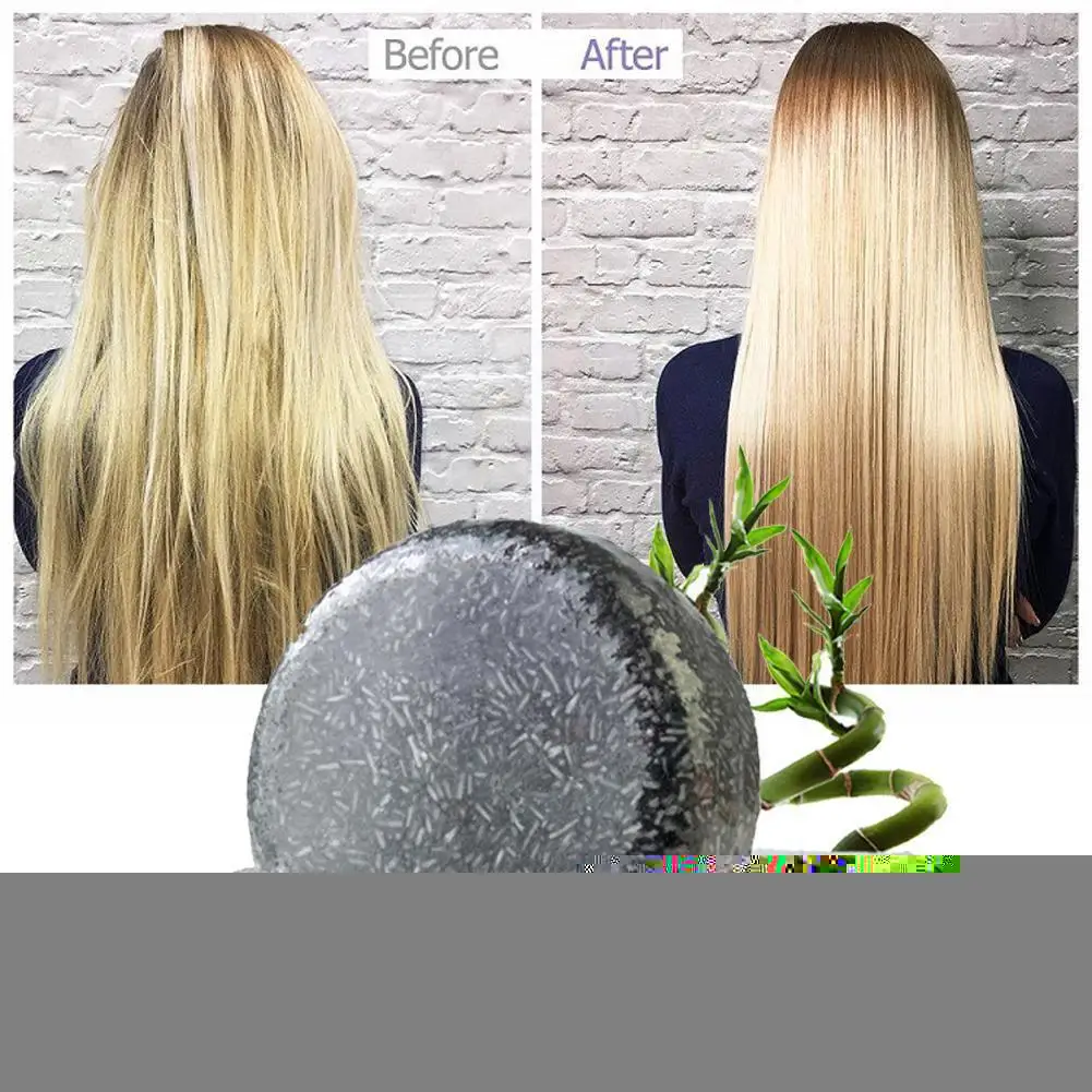 

Серая, белая краска для волос, лечение, бамбуковый уголь, блестящее мыло для детоксикации, черный шампунь для волос Z4d5