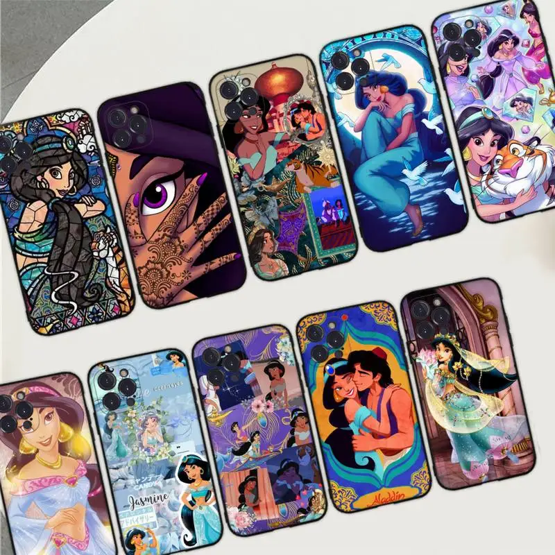 

Disney Aladdin Princess Phone Case Silicone Soft for iphone 14 13 12 11 Pro Mini XS MAX 8 7 6 Plus X XS XR Cover