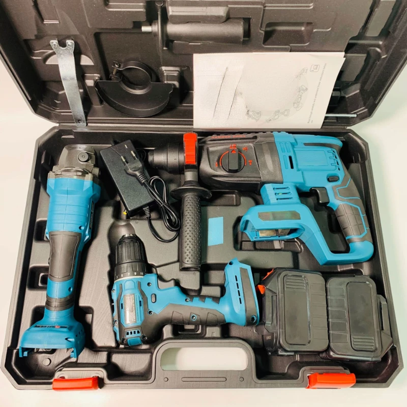 Factory Power Drills kit 21v portable electric cordless brushless 18V cordless drill Lithium Battery power tools combo kit