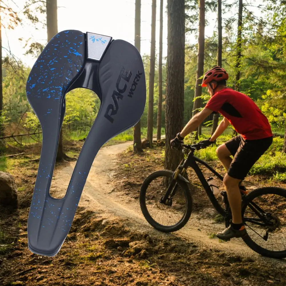 

Bicycle Saddle Breathable Comfortable Hollow RACEWORK Lightweight Road Bike Soft Saddle for Cycling