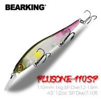 bearking professional wobbler 110mm 14g dive 1 8m sp fishing lures artificial bait predator tackle jerkbaits for pike and bass