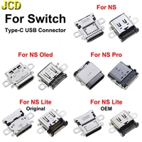 jcd 1pcs original new charging port female socket type c usb connector for switch lite oled pro ns console