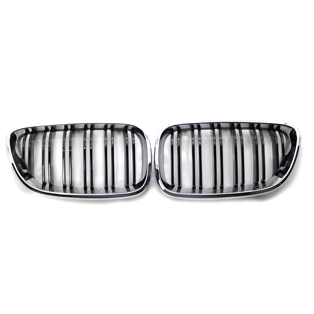 Chrome Outside Frame Car Styling Front Kidney Grille Dual Slat Grille For BMW F30 F35 E90 E91 E36 F10 F18 F06 F12 F22 F15 F16