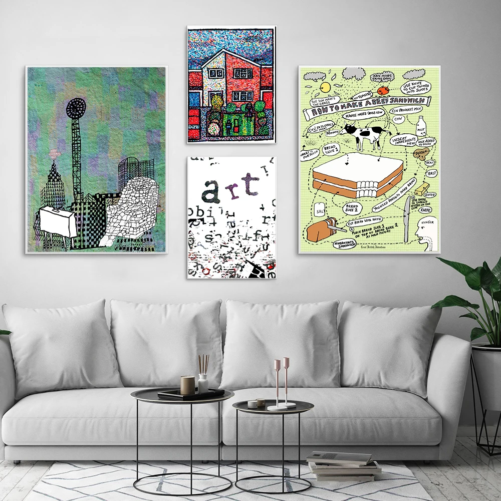 

Street Graffiti Art Quote Mona Lisa Canvas Paintings Abstract Pop Art Canvas Posters and Prints for Living Room Decoration