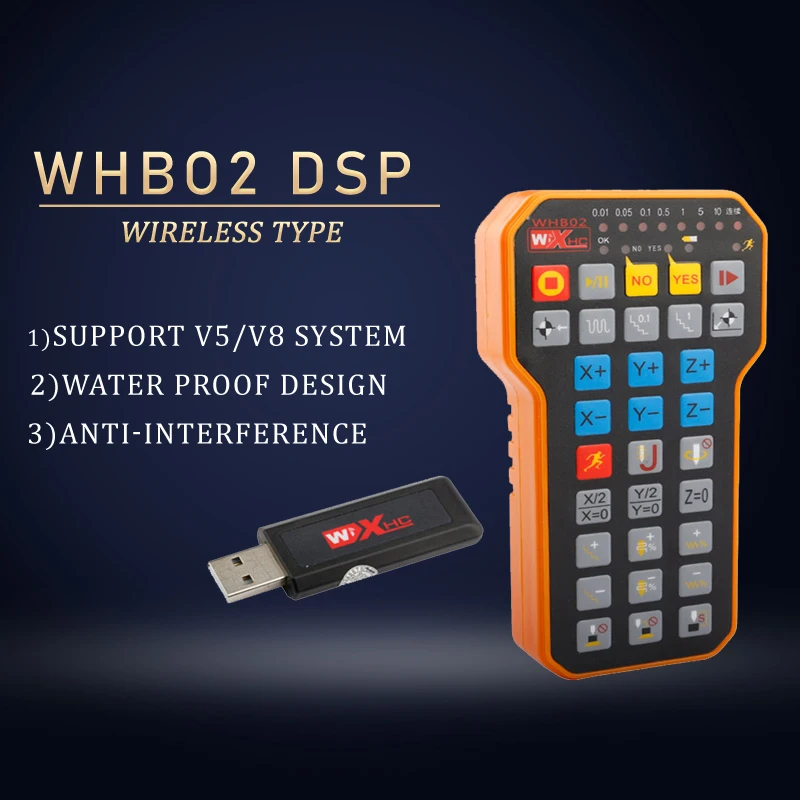 Free Shipping Wireless DSP WHB02 CNC controller for NC-Stuido control system