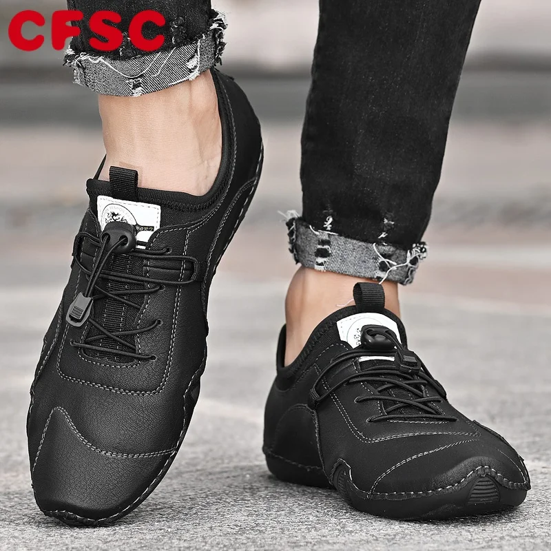 

Мужские кожаные туфли, повседневные лоферы, Мокасины, дышащие слипоны для вождения, большие размеры