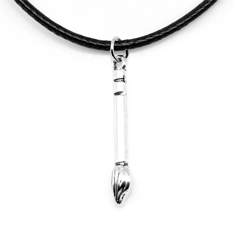 

1pcs Antique Silver Color 4x29mm Brush Necklace Handmade Jewerly Diy