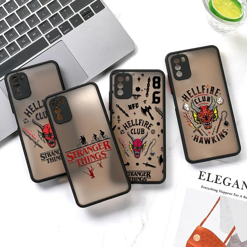 

H-Hellfire S-Stranger Things Mi 12T Pro Case For Xiaomi 12 11 Lite 5G NE 11T 10T 9 Cover Poco X3 X4 NFC F3 M3 M4 Pro Matte Cases