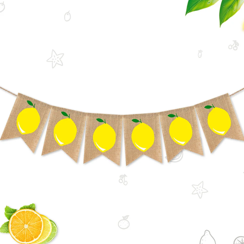 Внутреннее/наружное украшение гирлянда с флагом баннер из мешковины рисунком