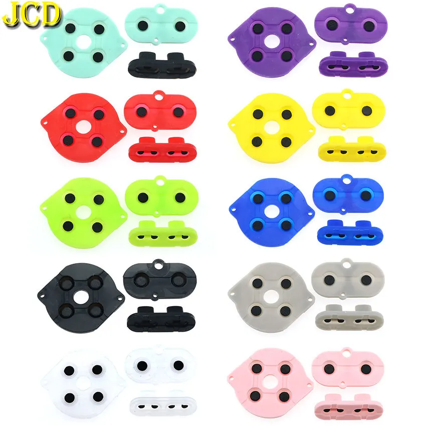 

JCD 1Set Rubber Conductive Buttons A B D Pad For GameBoy Classic GBC Silicone Start Select Keypad Repair Parts 10 Color
