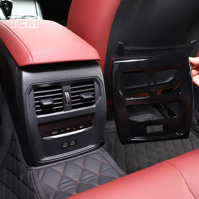 

For BMW 4 Series G26 2020-2022 ABS Carbon Fiber/Black Car Rear Air Vent Outlet Cover Trim Car Interior Accessorie