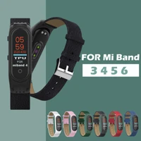 leather strap for xiaomi mi band 3 4 5 6 universal replacement wristband