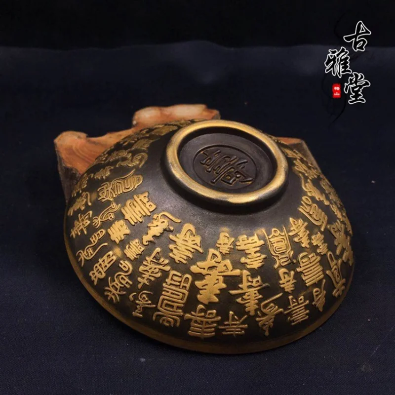 Античная разные коллекции медная миска Baifu Baishou подарок на день рождения