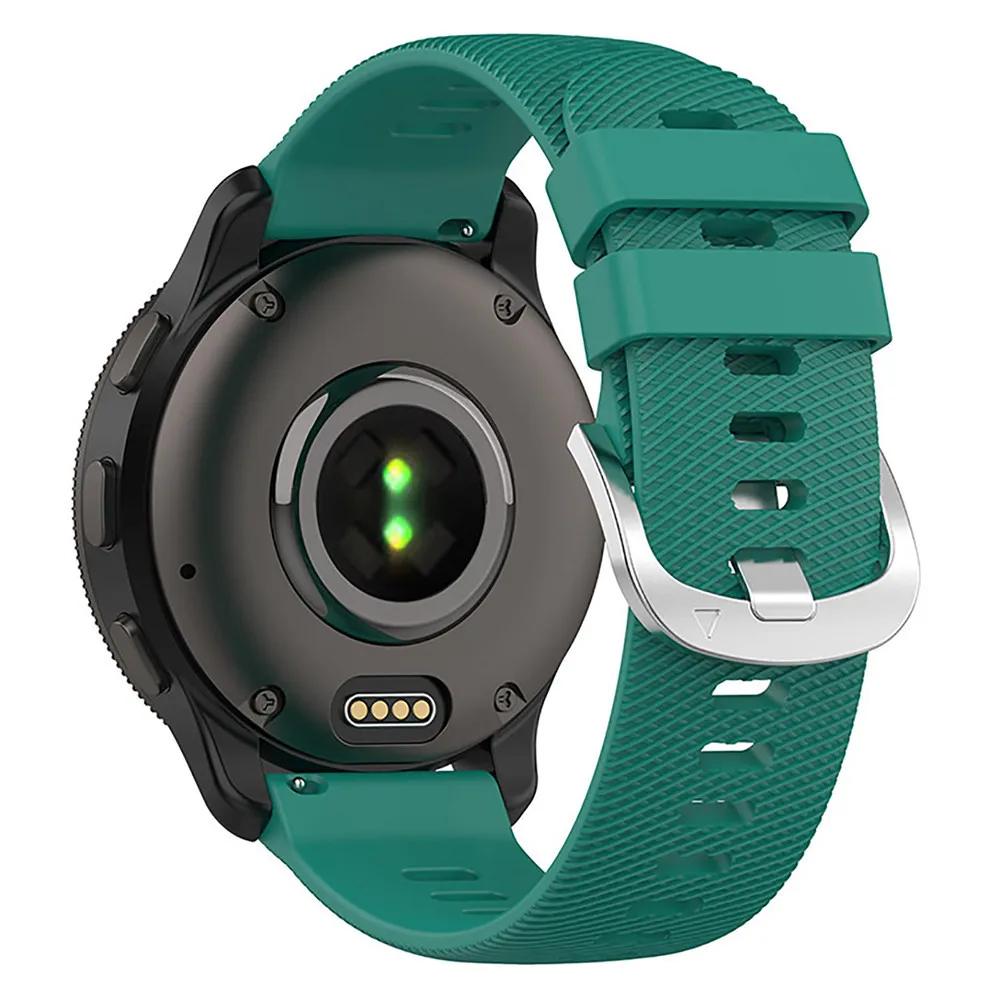 

20mm Silicone Watch Band for Garmin Venu 2 Plus/SQ/Vivomove 3/Forerunner 245 Strap Watchband Metal Buckle Wristband Bracelet