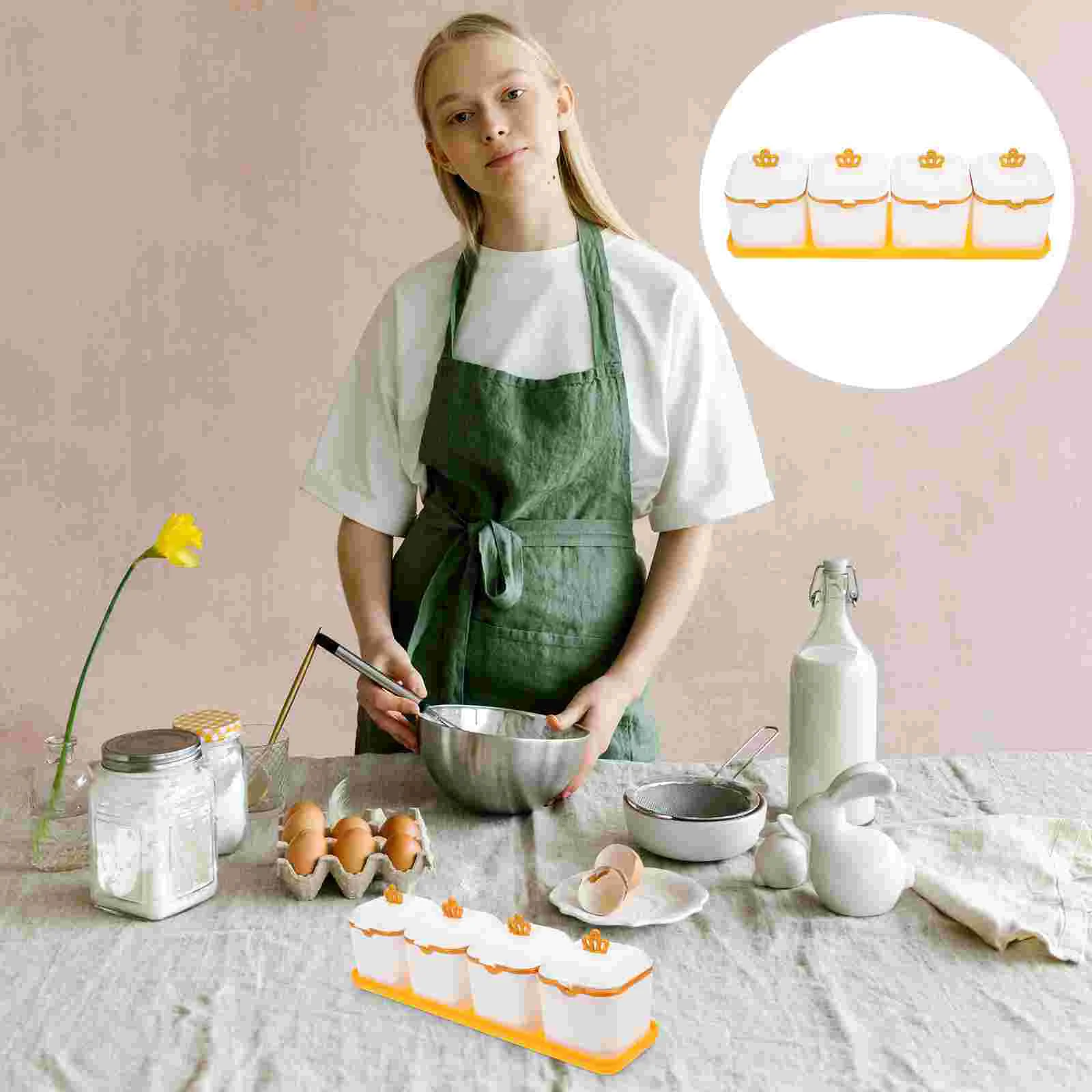 

Kitchen Seasoning Box Cereal Container Plastic Seasoning Box Acrylic Containers Glass Storage Containers Pp Seasoning Jar