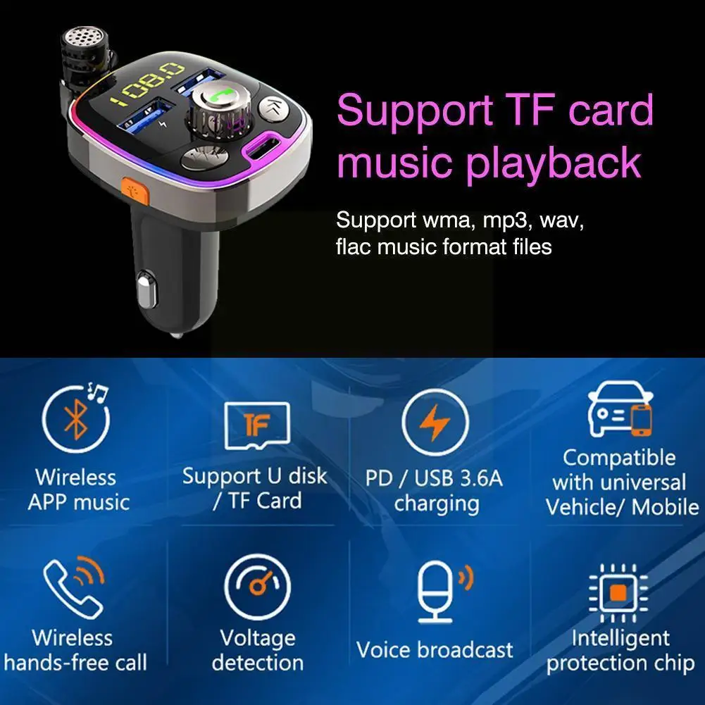 

FM-передатчик, внешний микрофон с двумя USB-портами