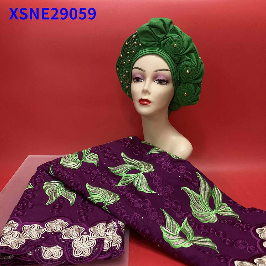 Африканская модель Классическая хлопковая ткань с принтом Размер 5 + повязка на