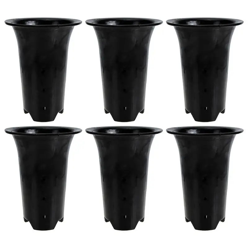 

6Pcs Drainage Hole Orchid Pots Slot Tall Orchid Pots Plastic Flower Planters