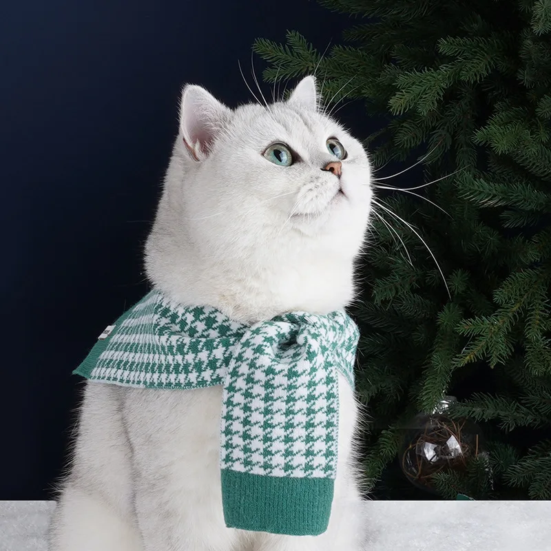 

Zeze cat saliva scarf Bib thousand bird shawl scarf pet dog clothes spring new Bib