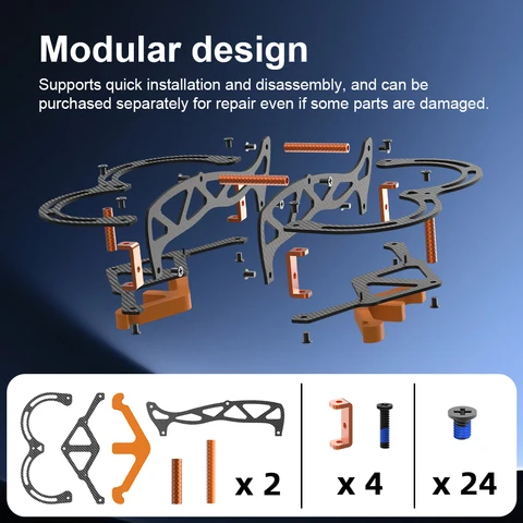RCSTQ легкая конструкция из углеродного волокна для DJI NEO, защитная линза, бампер, жесткий, защита от столкновений и царапин