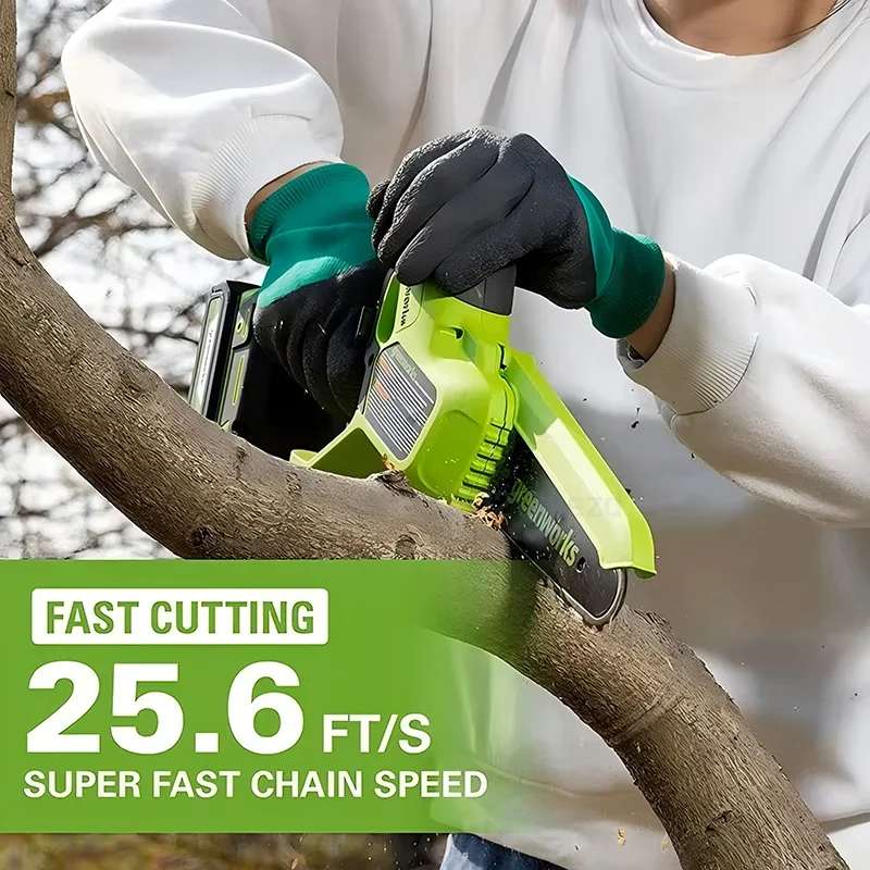 Фото Бензопила Greenworks Mini 24V Обрезная пила 6 дюймов TruBrushless ™   с сумкой для инструментов отлично подходит для штормовой очистки, обрезки и кемпинга. Только для инструментов №3