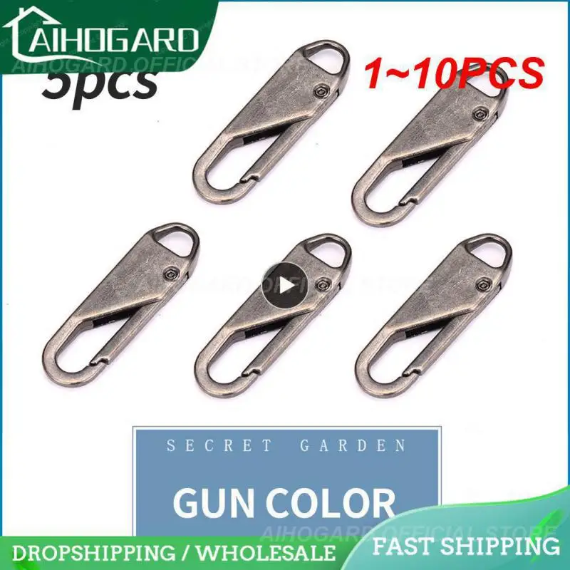 

1 ~ 10 шт. металлическая головка на молнии, съемный фиксатор на молнии, сумка, головка на молнии для обуви, Ремонтный комплект, аксессуары для рукоделия и шитья