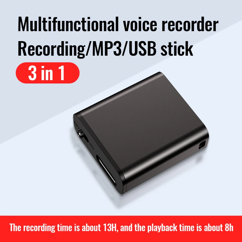 

Mp3 HD Noise Reduction Recorder Player Q8 Activated Mini Voice Recorder Espia 4-32GB Magnetic Intelligent Audio Sound Dictaphone