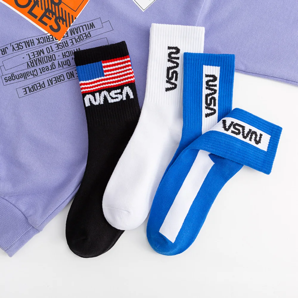 

Носки с надписью, крутые модные хлопковые носки средней длины, баскетбольные спортивные носки, уличная одежда, скейтборд, Харадзюку, носки в стиле хип-хоп для мужчин и женщин