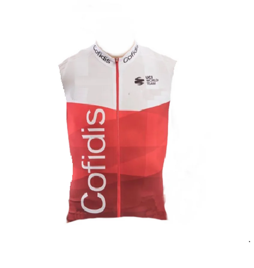 

Windproof 2022 COFIDIS Team Sleeveless Cycling Jacket Vest Gilet Mtb Clothing Bicycle Maillot Ciclismo