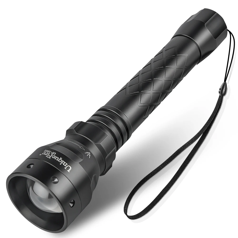 

UniqueFire 1502 IR 940nm 3 Modes Upgraded Zoomable Rechargeable LED Flashlight Torch 38mm Convex Lens Light Lamp