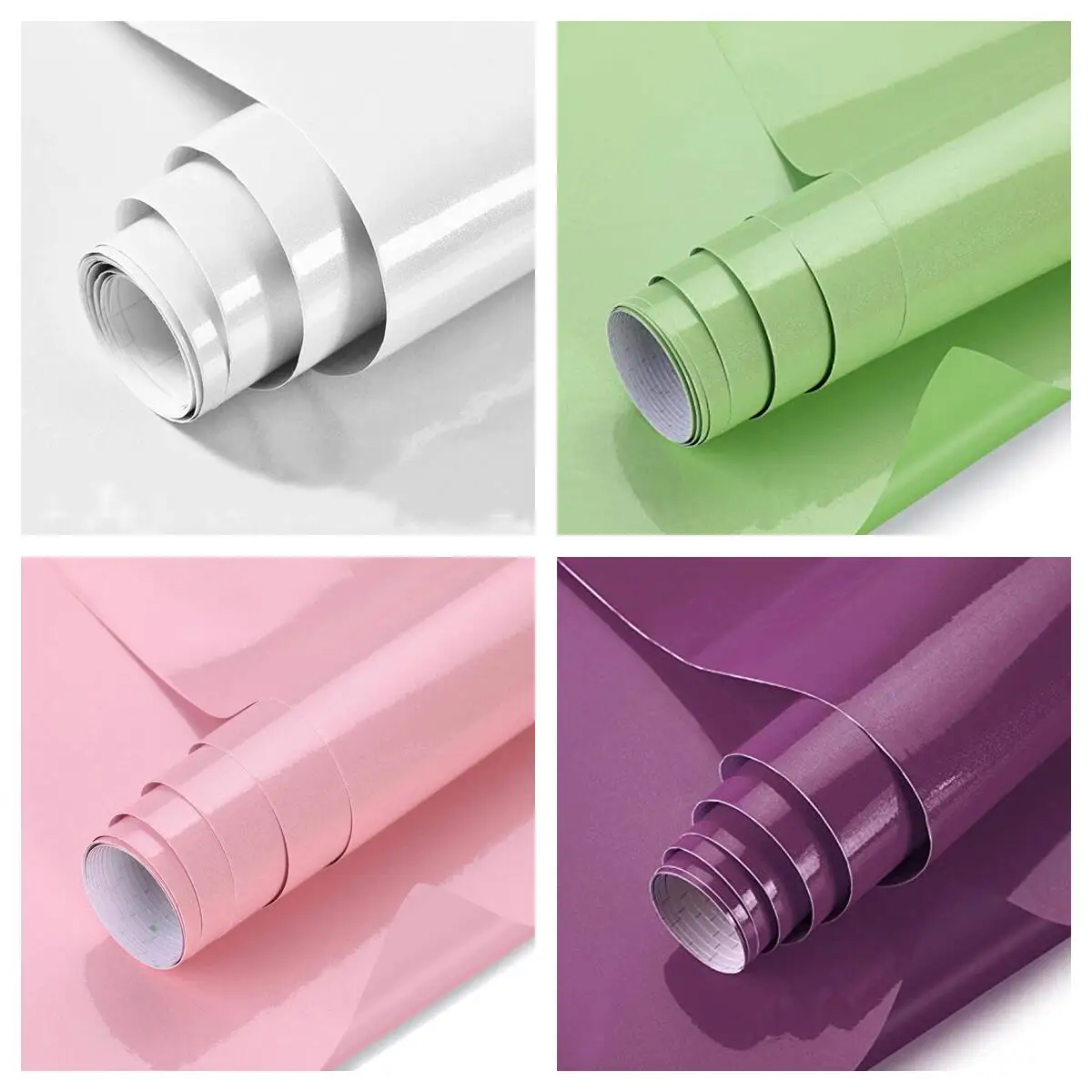 

Pearl White WallPaper Adhesive Paper PVC Waterproof Adhesive Film Decals for Bedroom Furniture Living Room Kitchen Wall