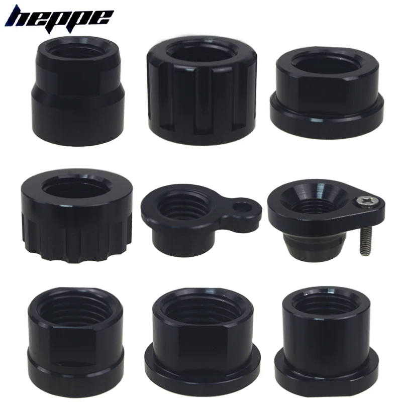 Bicycle Thru Axle Nut M12 M14 M15 Thread Axle Nuts Bike Hub Tube Shaft Skewer Cap for 1.0/1.25/1.5/1.75mm Thread pitch Thru Axle