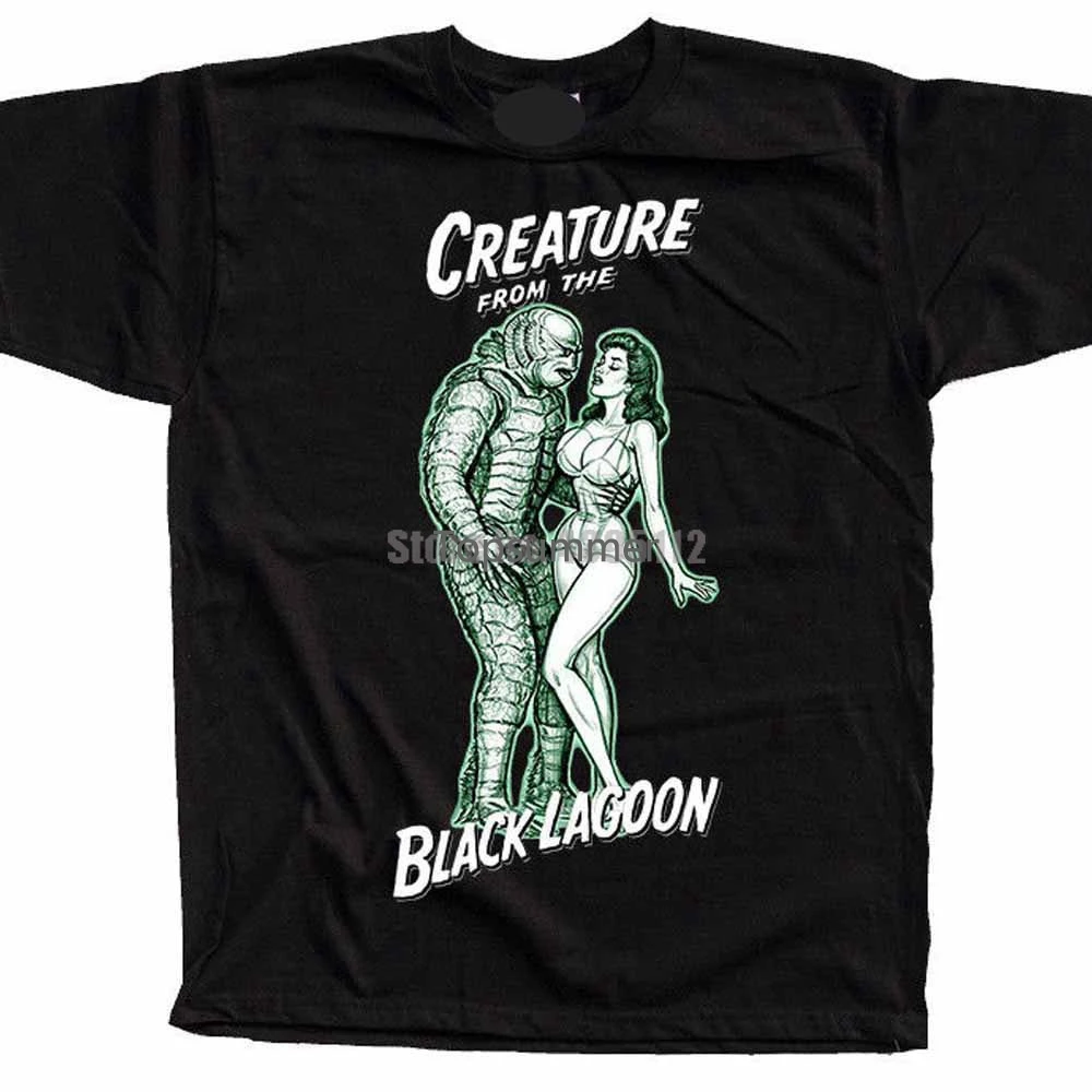 

Мужская забавная футболка с изображением Черной лагуны, одежда для фитнеса, 2019