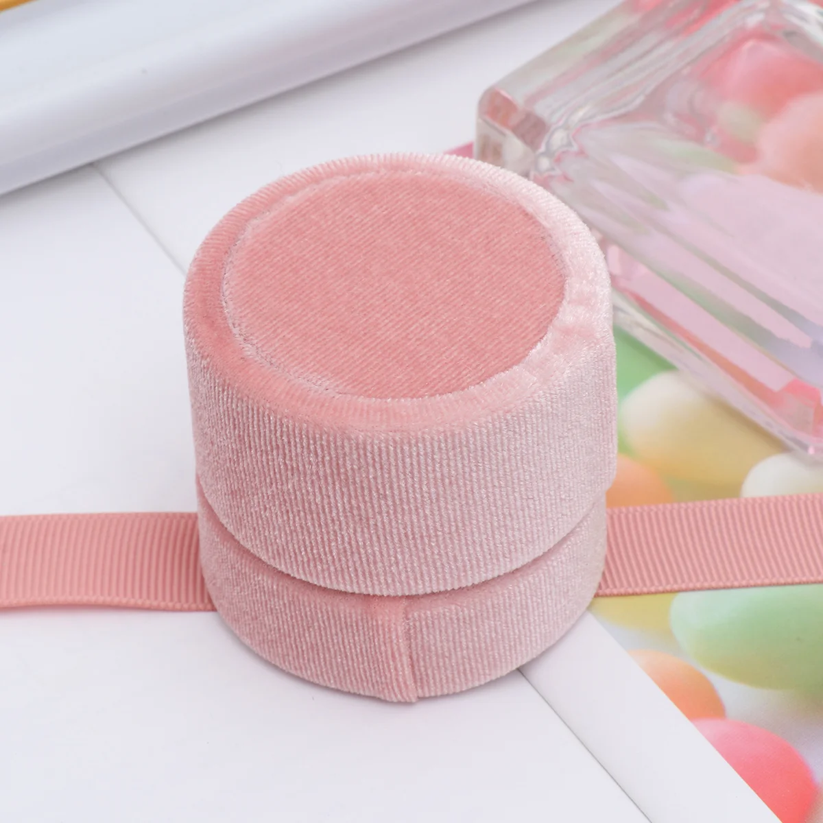 

Box Ring Jewelry Storage Gift Display Holder Boxes Bearer Bowknot Engagement Packaging Case Jewellery Gifts Earrings