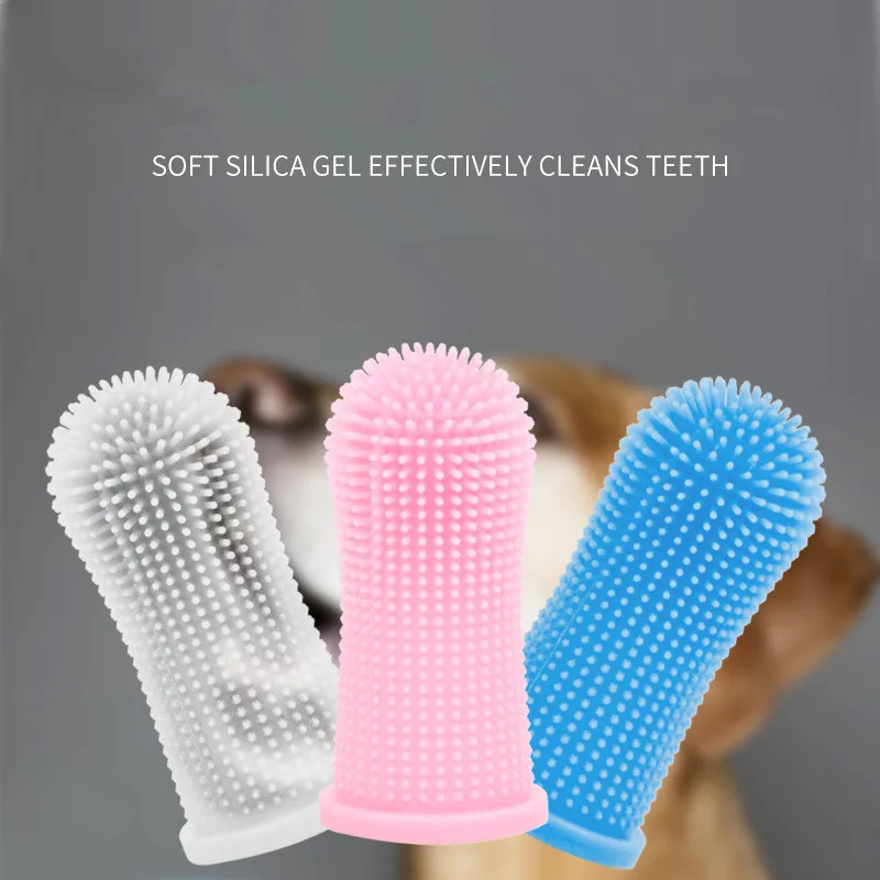 

Super Soft Pet Dog Finger Toothbrush Teeth Cleaning Dog Supplies Bad Breath Nontoxic Silicone Dog Teeth Cleaning Dog Toothbrush