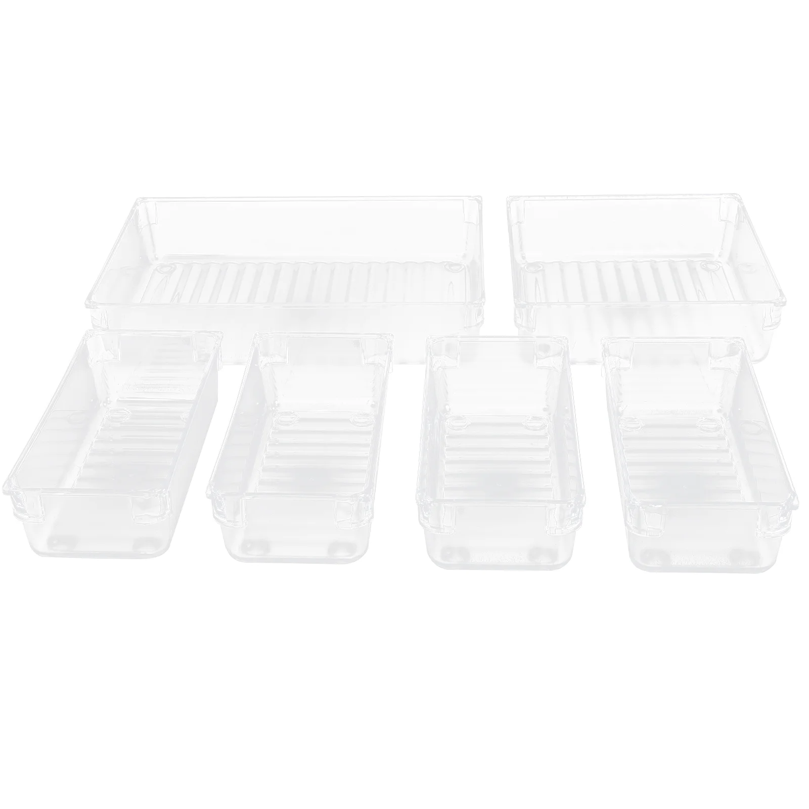 

6pcs Drawer Organizer Bathroom Organizer Clear Acrylic Drawer Organizer Box
