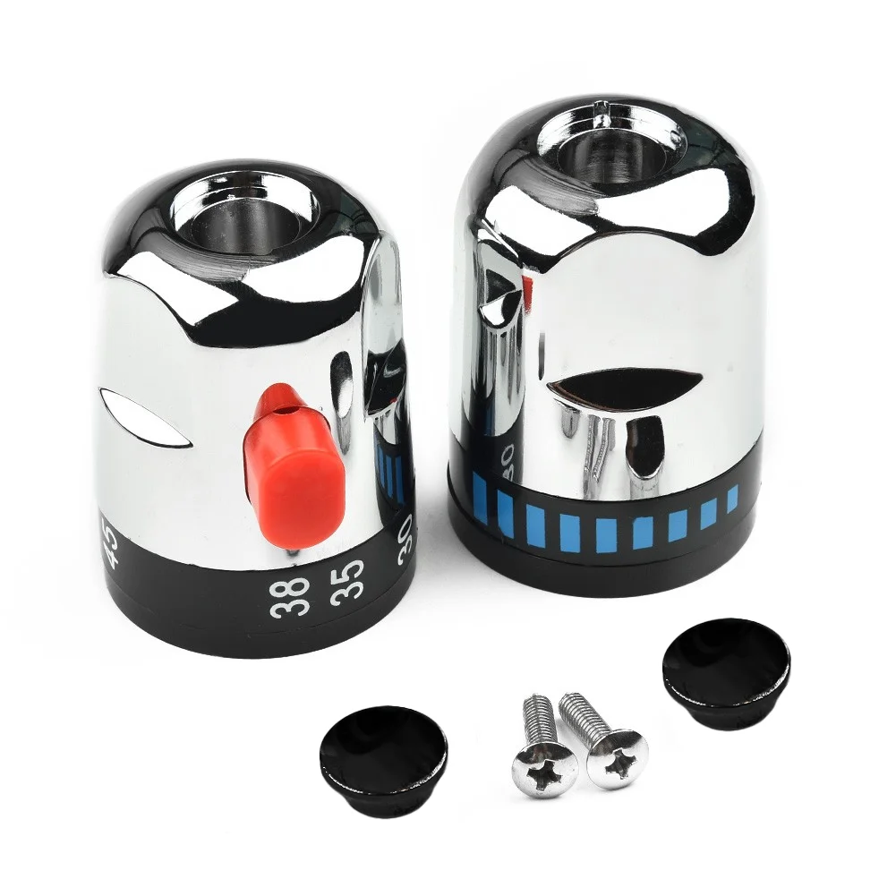 

Thermostatic & On Off Water Control Handles Combo For Shower Mixer Taps Thermostatic Valve Head Bathroom Faucet Accessories