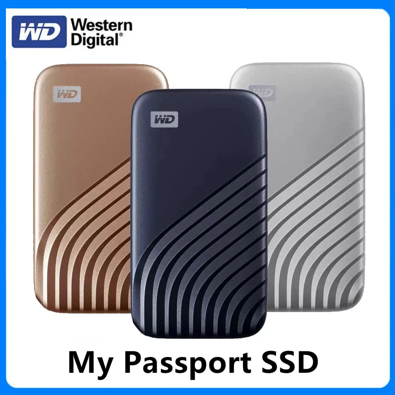 

Western Digital WD 1TB 2TB 4TB 500GB My Passport SSD Encrypted Mobile Hard Drive Type-C NVMe USB3.2 External Solid State Drive