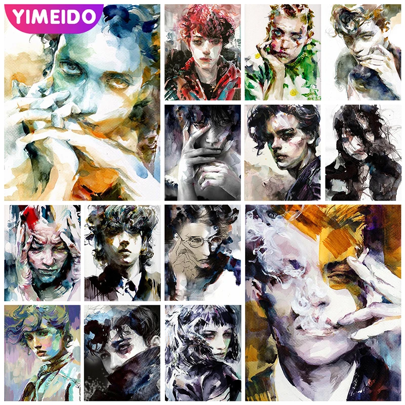 YIMEIDO5D DIY портрет AB набор для алмазной живописи абстрактный мальчик девочка