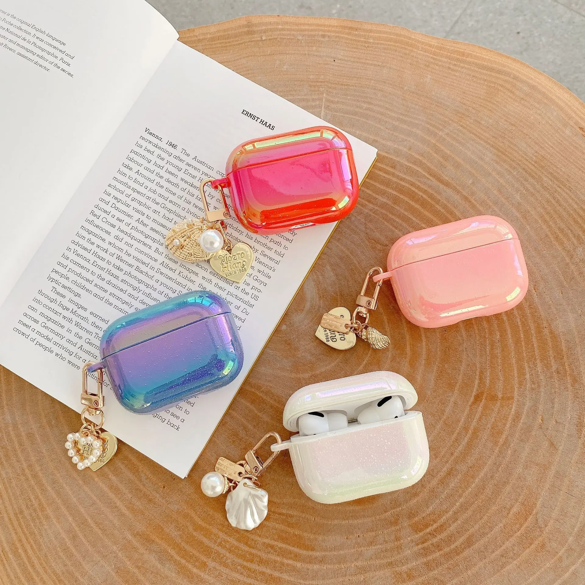 

South Korea small and pure and fresh applicable AirPodspro cases 1/2/3 generation apple wireless bluetooth ear chassis girl