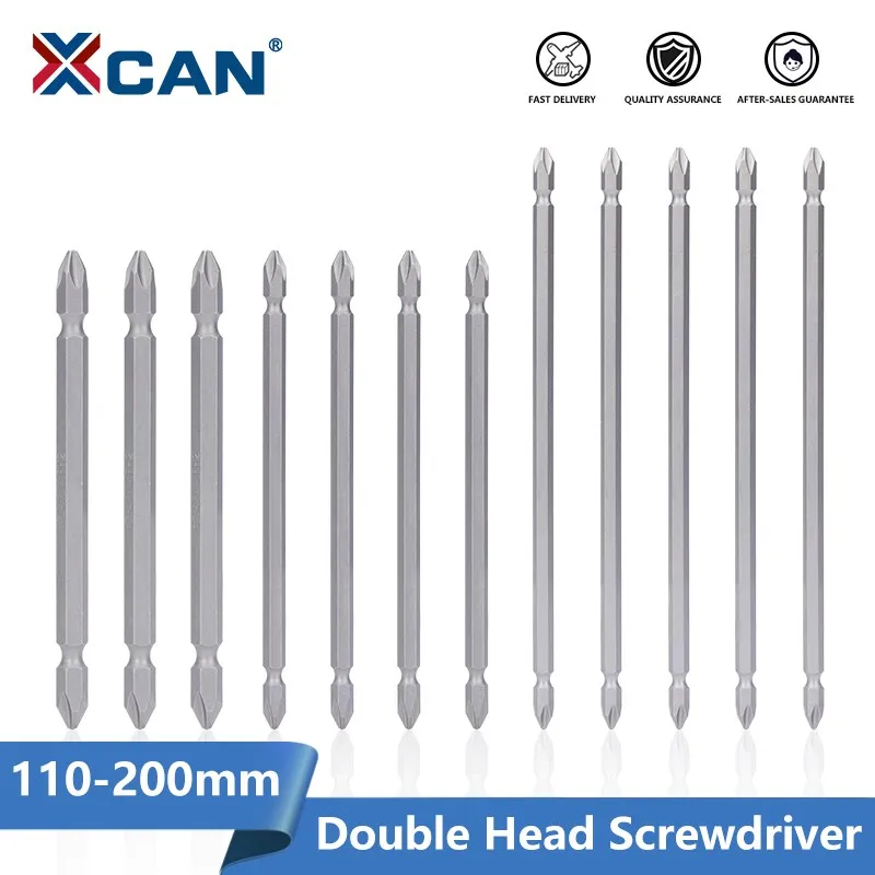 

XCAN Double Head Screwdriver Bit 6mm Diameter Magnetic Cross Head Screwdriver Bits 110/150/200mm Length Hand Tools