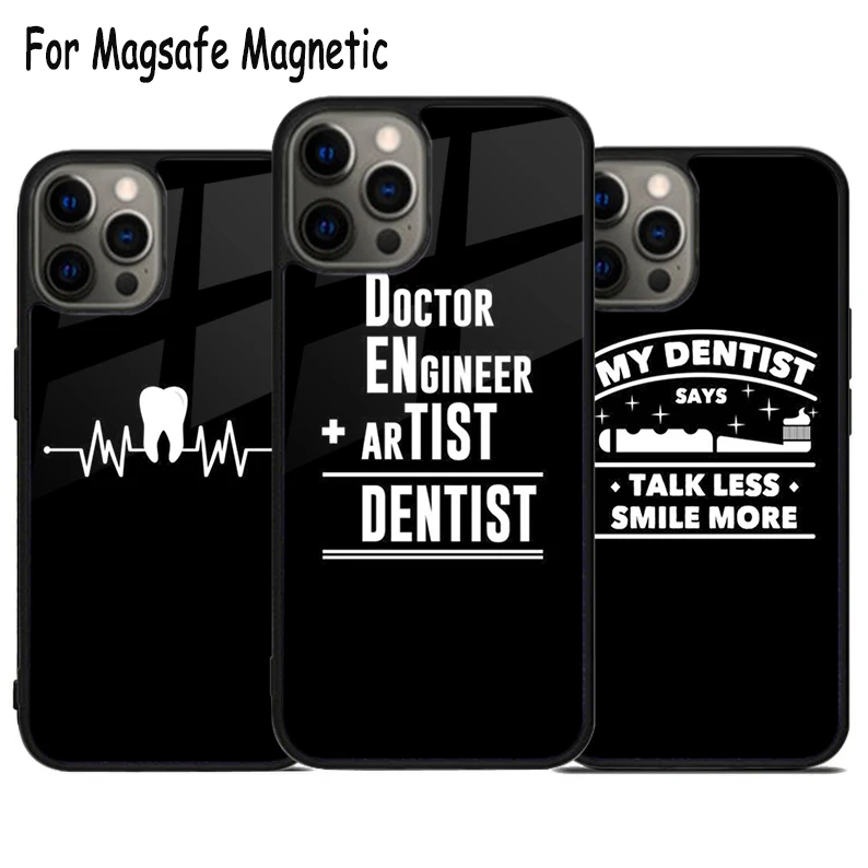 Чехол Magsafe для телефона с беспроводной зарядкой дантист мама iPhone 15 16 14 13 11 12 Pro Max Plus