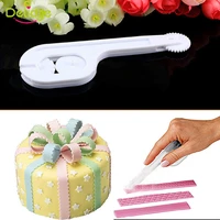 1pc dough roller lace cutter knife fondant embosser cutter lace press mold for diy cake decorating tools