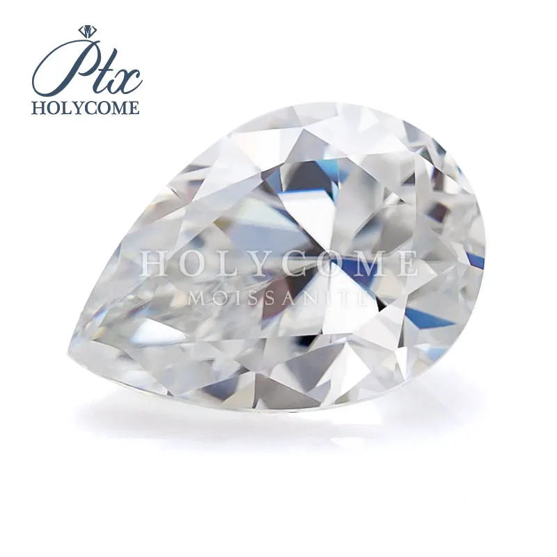 Holycome Certificated Moissanite DEF VVS1 Hot Sale Pear Brilliant Cut Factory Price Loose Supplier GRA Grobal |